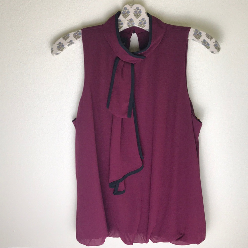 BCX Maroon Sleeveless Top